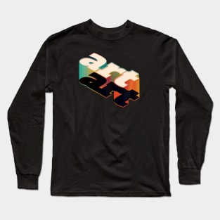 "Art" Type Design Long Sleeve T-Shirt